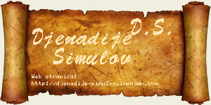 Đenadije Simulov vizit kartica